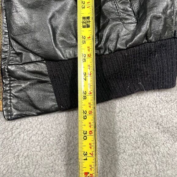 Vintage Christopher Hart Leather Jacket Full Zip Black Men's 48 XL TALL - Picture 6 of 9